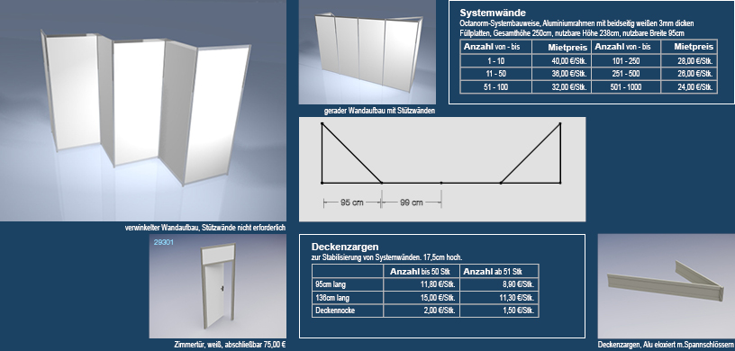 Messestand Poster und Trennwände